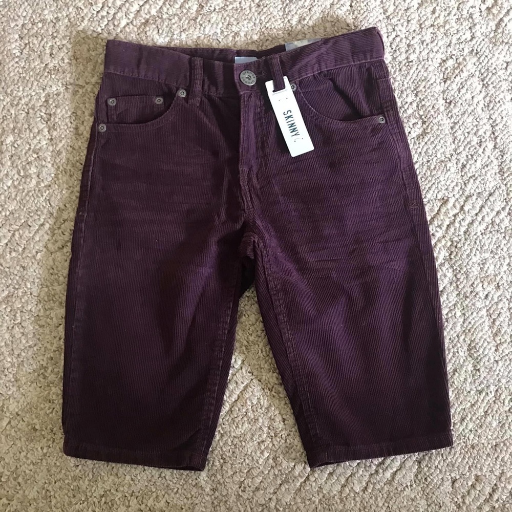 Boys Corduroy Skinny Shorts NEW sz 10